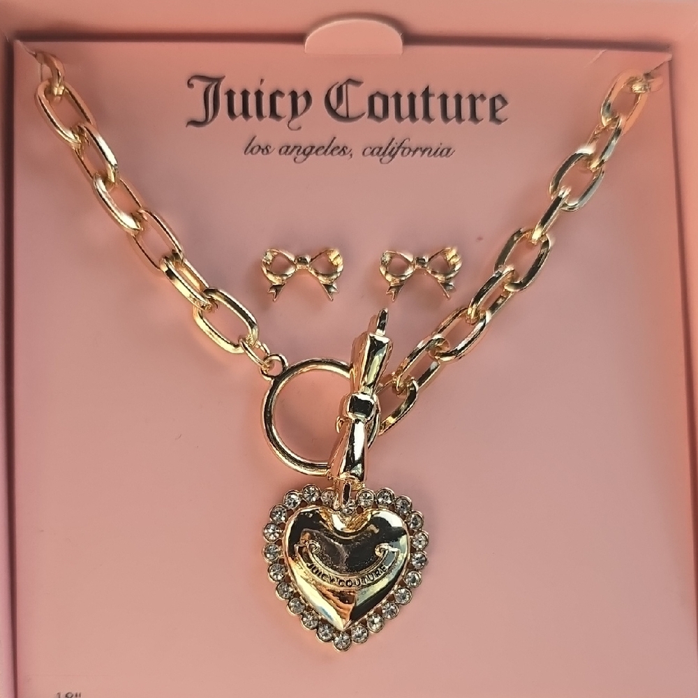 Juicy Couture Gold Heart Charm Necklace